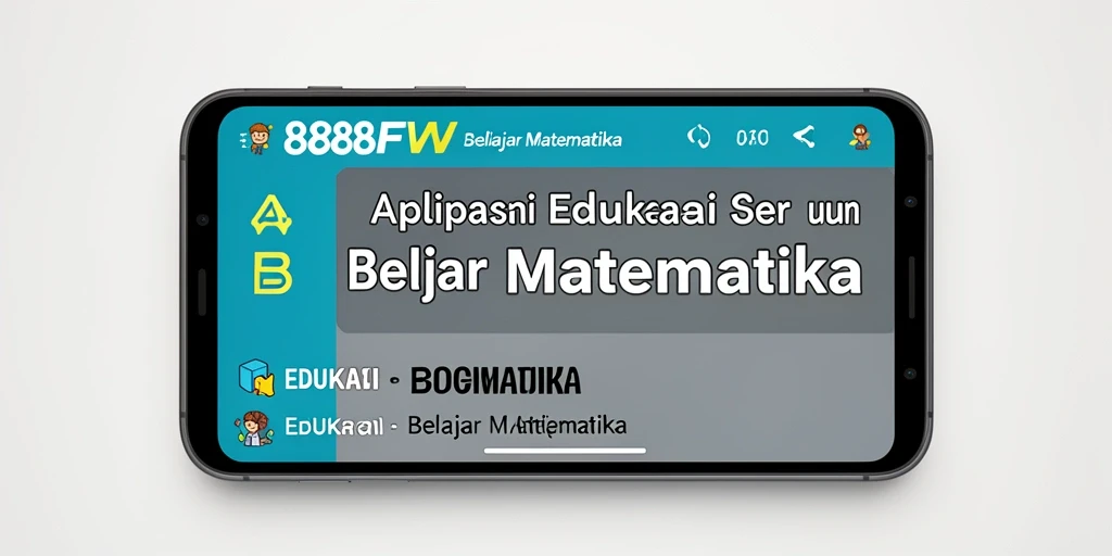 Tampilan antarmuka aplikasi 888FW untuk Belajar Matematika yang interaktif.