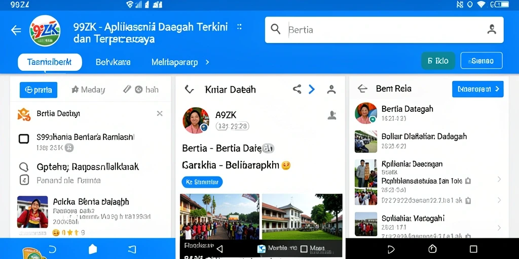 Tampilan antarmuka aplikasi 99ZK yang informatif dan user-friendly.