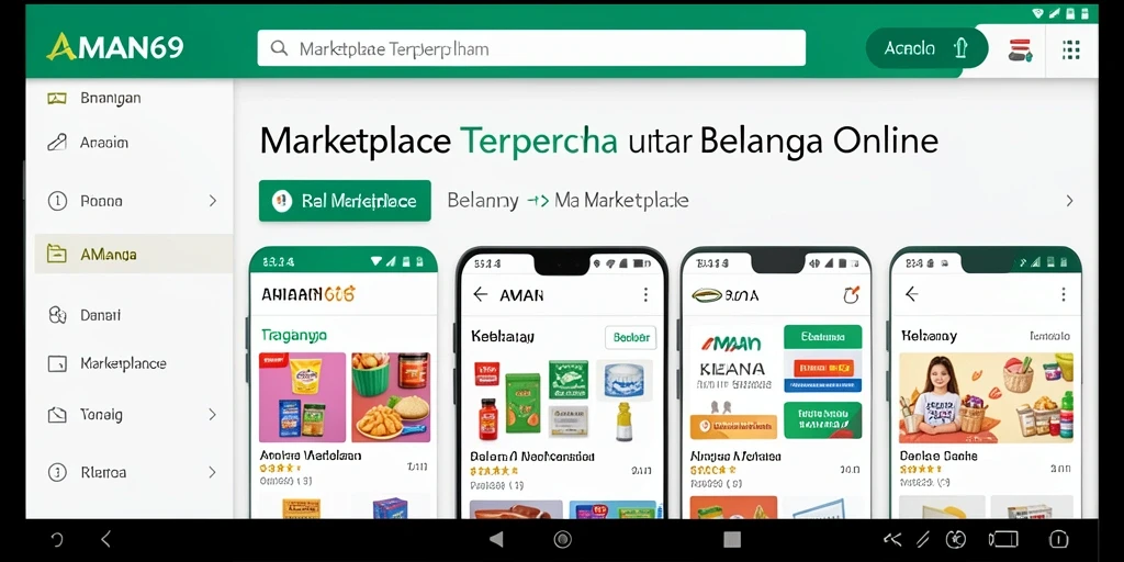 Tampilan antarmuka AMAN69 yang sederhana dan mudah digunakan.