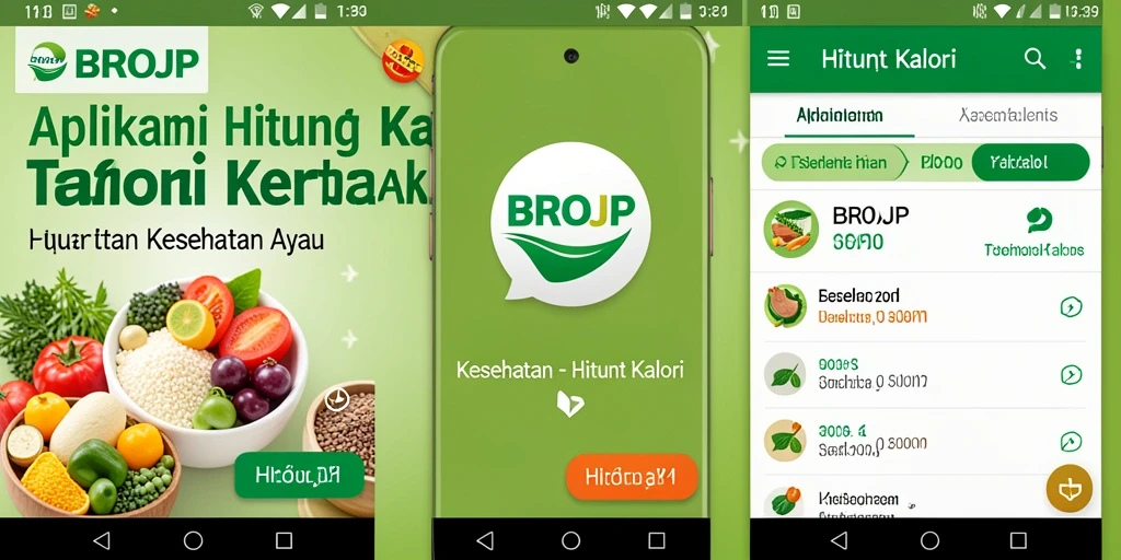 Tampilan antarmuka BROJP menunjukkan kemudahan dalam menghitung kalori.