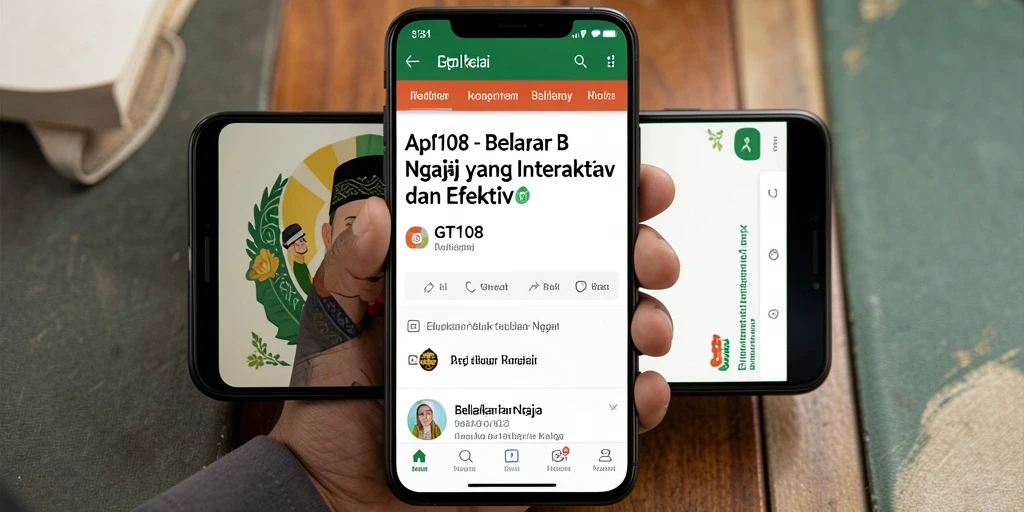 Tampilan antarmuka GT108 yang modern dan ramah pengguna.