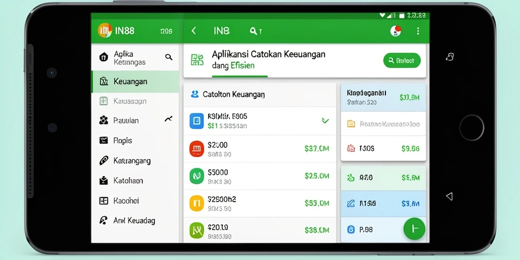 Antarmuka pengguna IN88 yang mudah dipahami untuk pencatatan keuangan.