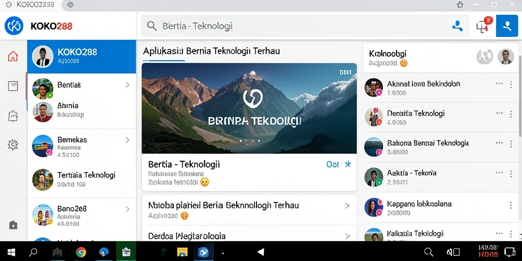 Tampilan antarmuka aplikasi KOKO288 yang modern dan informatif.