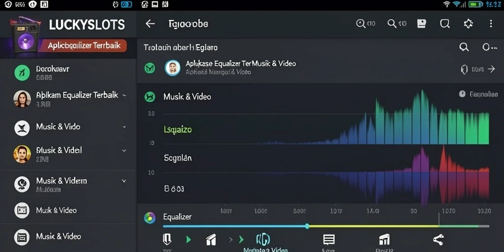 Antarmuka LUCKYSLOTS dengan fungsi Equalizer yang menarik dan mudah digunakan.