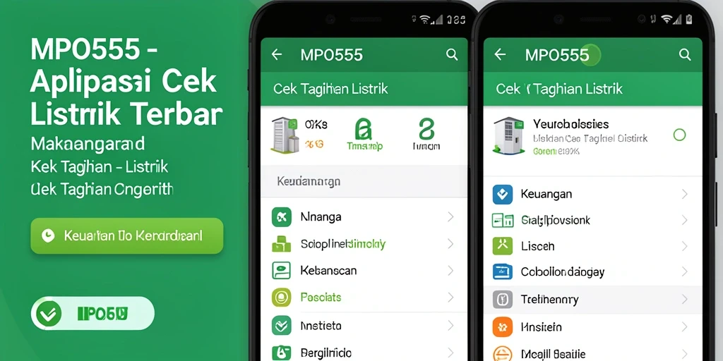 Tampilan antarmuka MPO555 untuk cek tagihan listrik yang ramah pengguna.