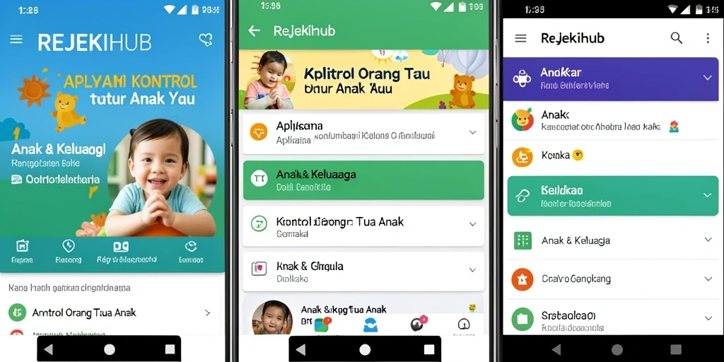 Tampilan antarmuka utama aplikasi REJEKIHUB yang user-friendly.