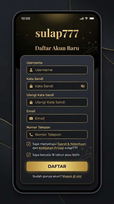 Cara Daftar Akun Baru di sulap777